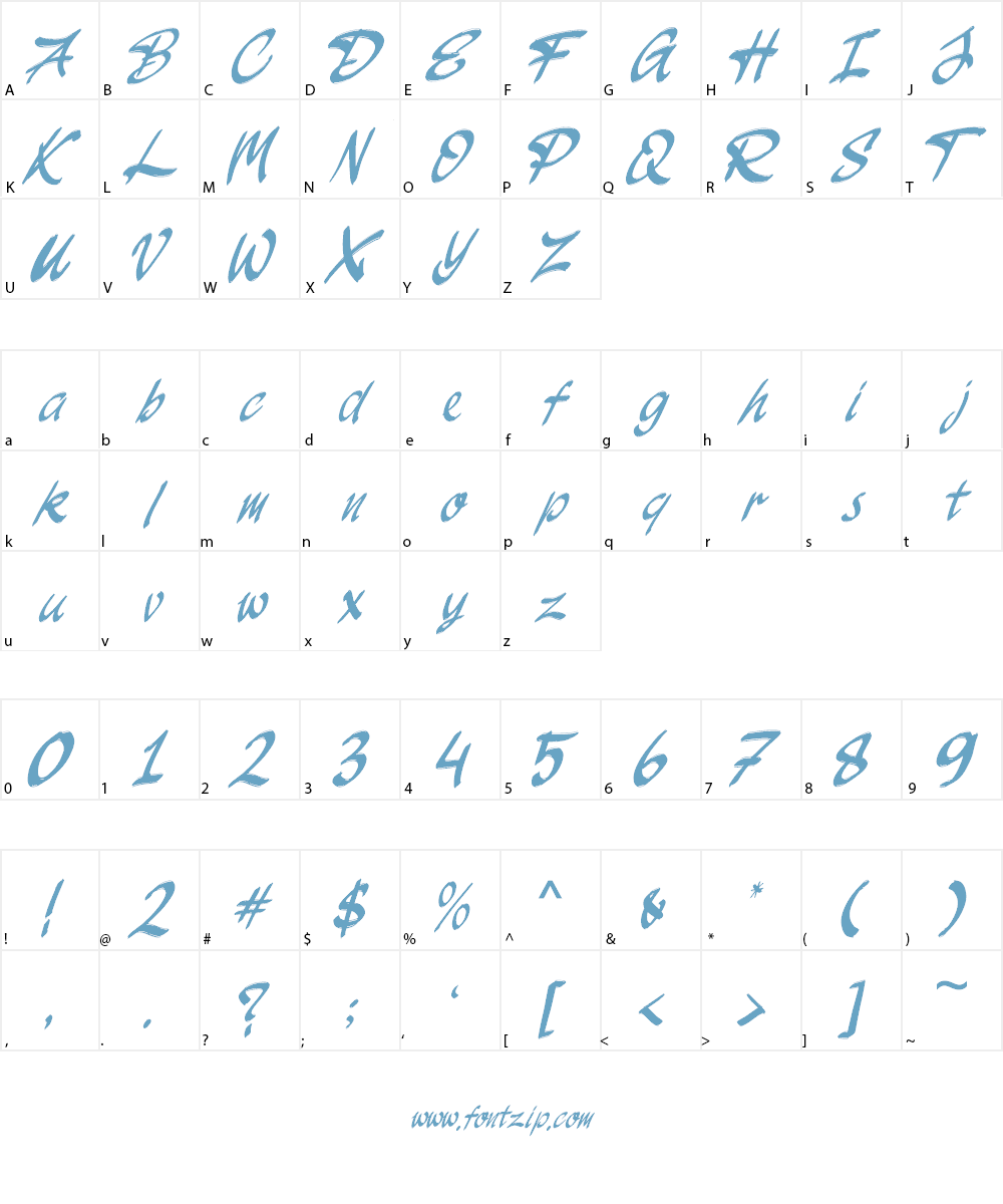 JakAs Font Character